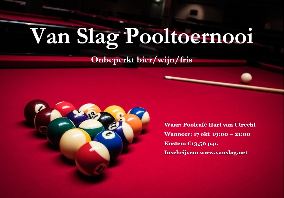 Large poster pooltoernooi