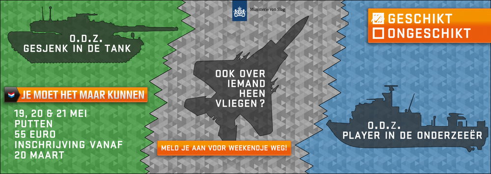 Large poster van slag weekend army backup